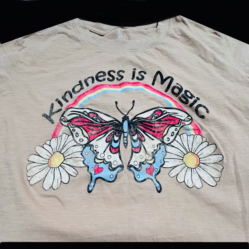 *Minimum $15 total. ‘Kindness is Magic' Butterfly Crop by BOHO